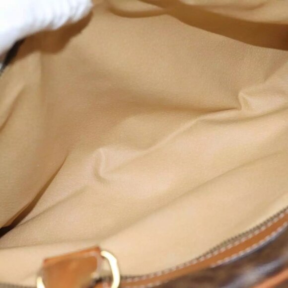 CELINE Macadam Canvas Boston Bag PVC Brown - Picture 4 of 16